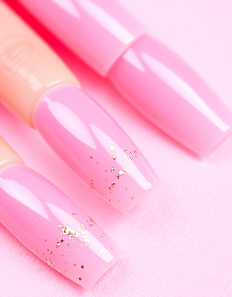 Pinkes Ombré mit Goldakzenten